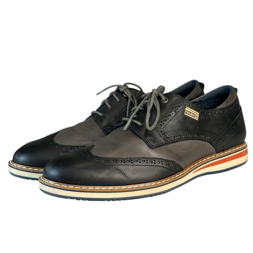 Pikolinos Men's Avila Two-Tone Lace-Up Shoes Size 43 Black/Gray - Picture 2 of 9